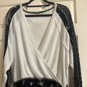 black and white free people shirt